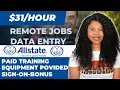 Entry Level Work From Home Jobs Remote Jobs w Allstate Equipment provided Paid Training