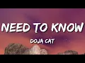 Doja Cat - Need To Know (Lyrics)