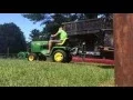 Hauling a Texas Bragg with my John Deere 318