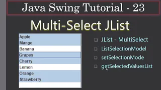 Multi Select JList Java Swing Tutorial