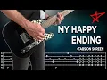 Lagu Avril Lavigne - My Happy Ending Guitar Cover with Tabs on screen 4K UHD