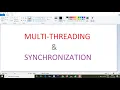 Java Multi-Threading Synchronization Tamil