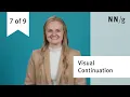 Continuation Gestalt Principle for User Interface Design