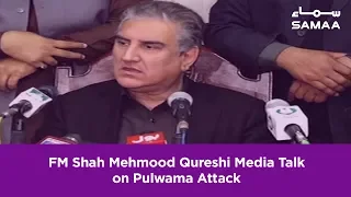 fm shah mehmood qureshi media talk on pulwama attack samaa tv feb 19 2019