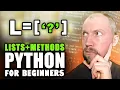 Python Programming Basics Lists and Methods Tutorial 2 for Beginners