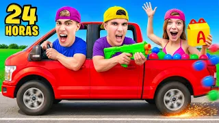 24 HORAS EN EL AUTO !!