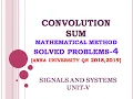 5 6 Convolution sum solved problems Linear convolution using mathematical method part 4