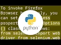 How to make Firefox headless programmatically in Selenium with Python