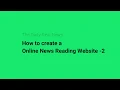 News Reading Website In HTML CSS JQUERY Blog Website In HTML Marquee Tag Cycle Slider - 2