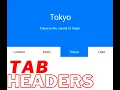 How to make - Tab Headers Web Designing HTML CSS JAVASCRIPT