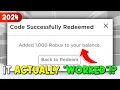 NEW WORKING FREE ROBUX PROMO CODE in ROBLOX 2024