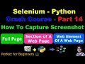 Learn Selenium with Python in 2025 Part 14 - How To Capture Screenshot With Practical Example
