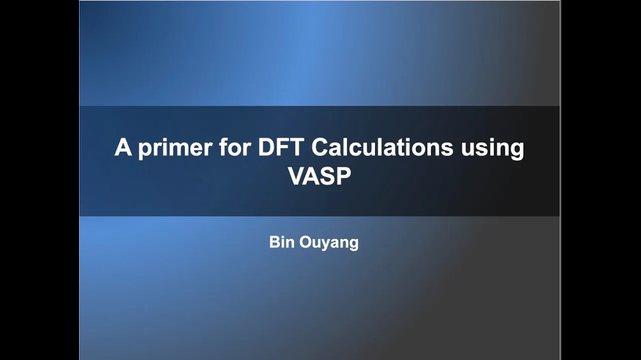 DFT primer (1) --- An introduction to DFT calculation using VASP