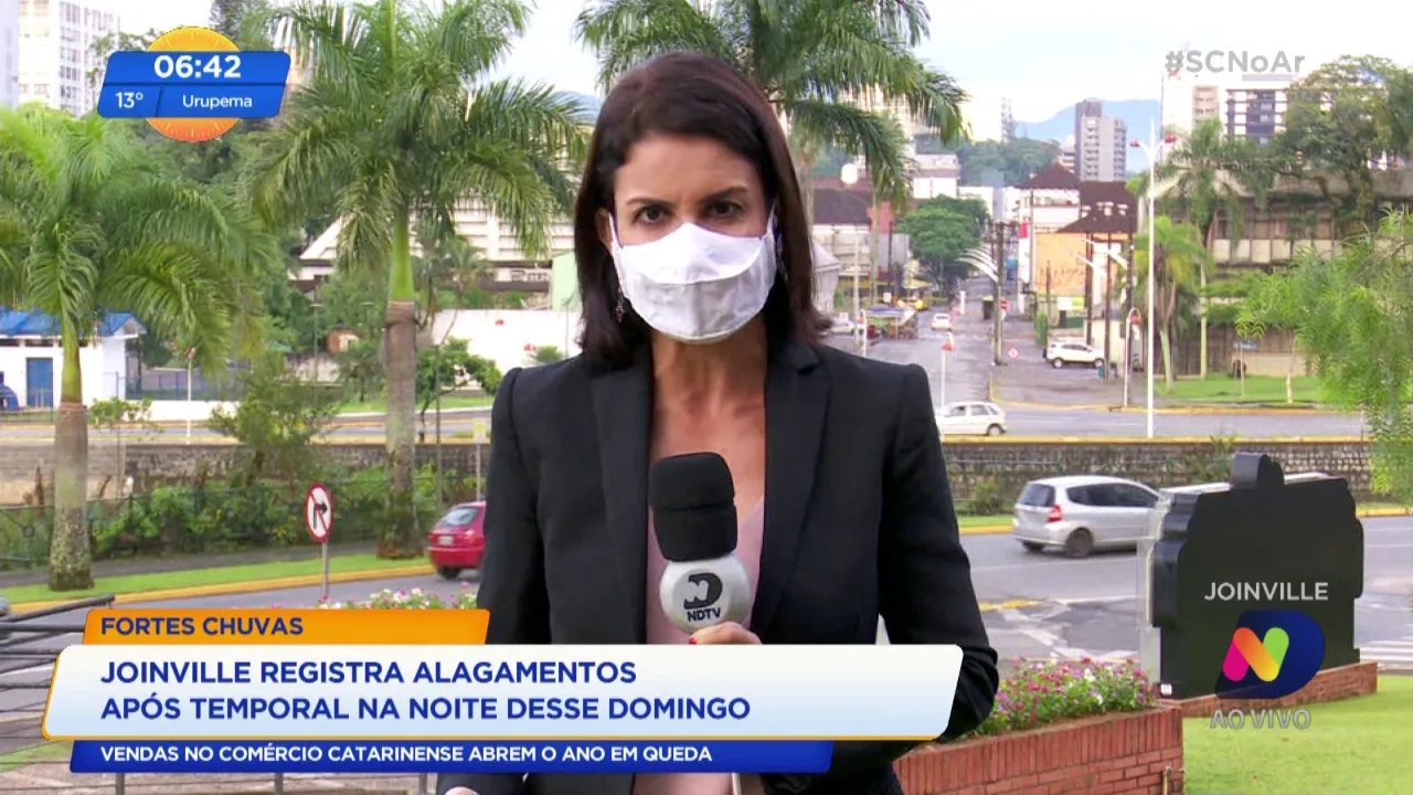 Joinville registra alagamentos após temporal na noite desse domingo