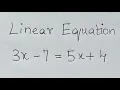 How to solve Linear Equations with variables on both sides Linear Algebra Education