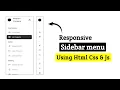 Sliding Sidebar Navigation HTML CSS JavaScript Mayancoders