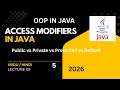 Access Modifiers in Java public private protected default OOP Lecture 05
