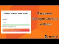 Password Strength Checker in React