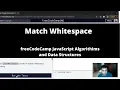 Match Whitespace Regular Expressions freeCodeCamp tutorial