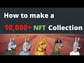 How to create random 10 000 generative NFT art like Cryptopunks in 15 mins with no coding experience
