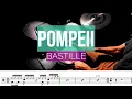 Download Lagu POMPEII | BASTILLE | DRUM COVER WITH DRUM SHEET MUSIC LESSON - HOW TO PLAY