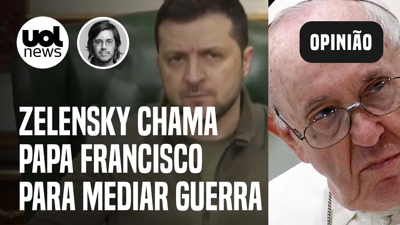 Guerra: Zelensky chama papa Francisco para mediação; Ucrânia terá que ceder algo', diz Joel Pinheiro