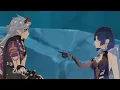 Itto losing argue with yelan [Animated] Genshin MMD