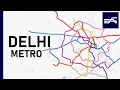 Evolution of the Delhi Metro 2002-2026 geographic map