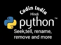 Seek tell rename and remove a file in python