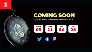 How To Design A Coming Soon Page Using HTML CSS JavaScript - Part 1