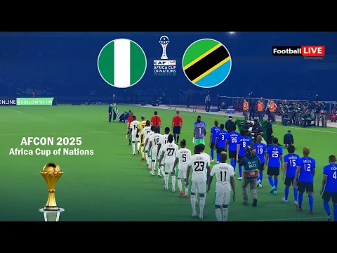 Video Thumbnail: Nigeria vs Tanzania - Africa Cup of Nations 2025 AFCON | Full Match All Goals | Simulation PES
