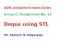 Double Ended Queue Deque using STL in C