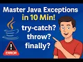 Exception Handling Explained try-catch throw throws finally Beginner to Pro
