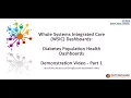 WSIC Dashboards - Diabetes Population Health Dashboard Demonstration