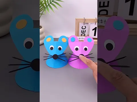 #shorts Using a piece of paper to make a three-dimensional mouse is so creative. Try it now!