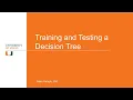 Training and testing a decision tree in Python