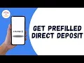 HOW TO GET A PREFILLED DIRECT DEPOSIT FORM IN CHASE BANK APP