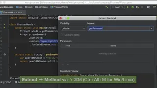 IntelliJ IDEA Tips Tricks Extract Methods with Alt Cmd M