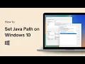 How to Set Java Path on Windows 10