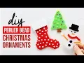 LAYERED Perler Bead DIY Christmas Ornaments Perler Bead Ideas