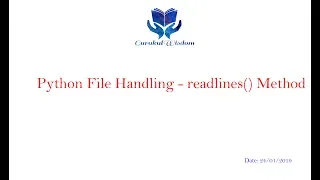 106 - Python File Handling