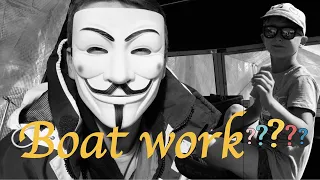 (Ep49)  8 years young boy doing big man’s work fixing a sailboat. DIY sailboat project