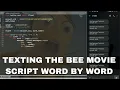 Sending the bee movie script one word at a time Tutorial for beginners using Python
