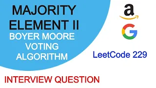 Majority Element II Boyer-Moore Voting Algorithm LeetCode 229 C Python