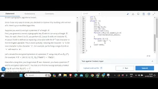 Caesar Cipher Lite CodeChef Solution Starters 121