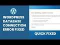 How to Fix WordPress Error Establishing a Database connection in SOLVED 2022