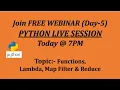 Python For Beginners Day 5 LIVE SESSION