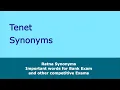 Synonyms Tenet