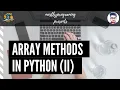 Array Methods in Python Part 2 Array to List Complete Python Course 2020