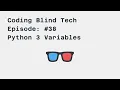 Episode Python 3 Variables Numbers using a Screen Reader